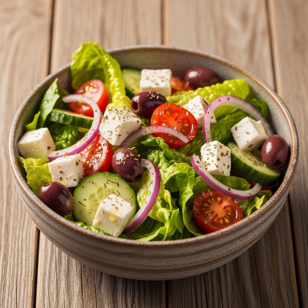 Keto Greek Salad Lunch Bowl