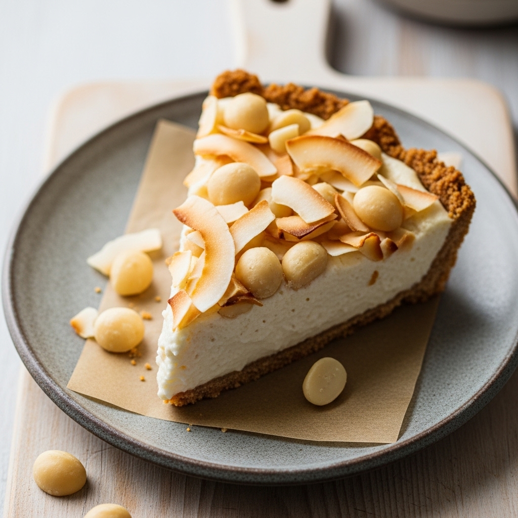 Keto Hawaiian Luau Dessert: Coconut Macadamia Pie