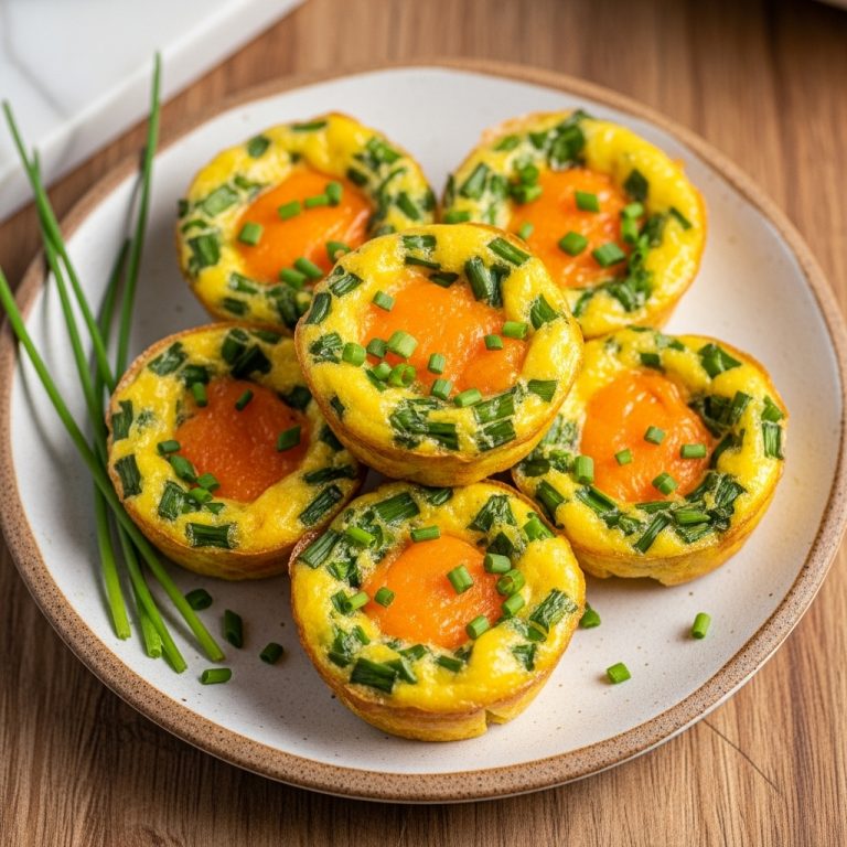 Keto Irish Cheddar Chive Mini Frittatas