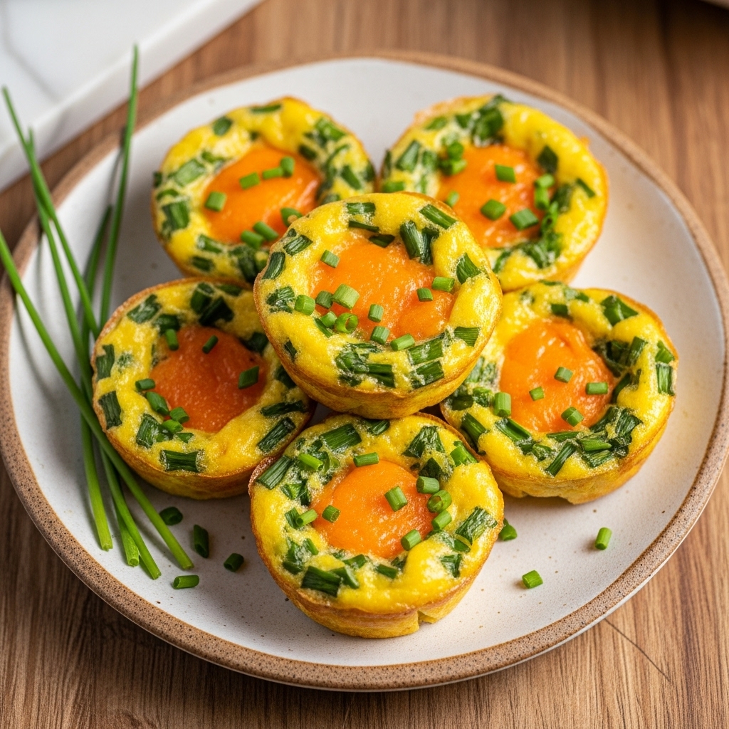 Keto Irish Cheddar Chive Mini Frittatas