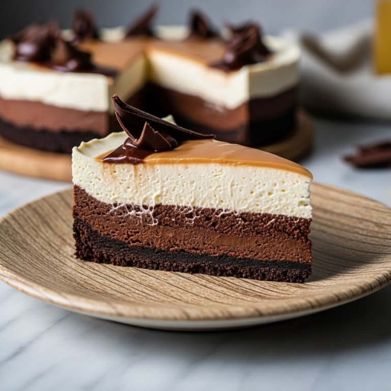 Keto Irish Cream Mousse Torte with Stout-Infused Chocolate Crust