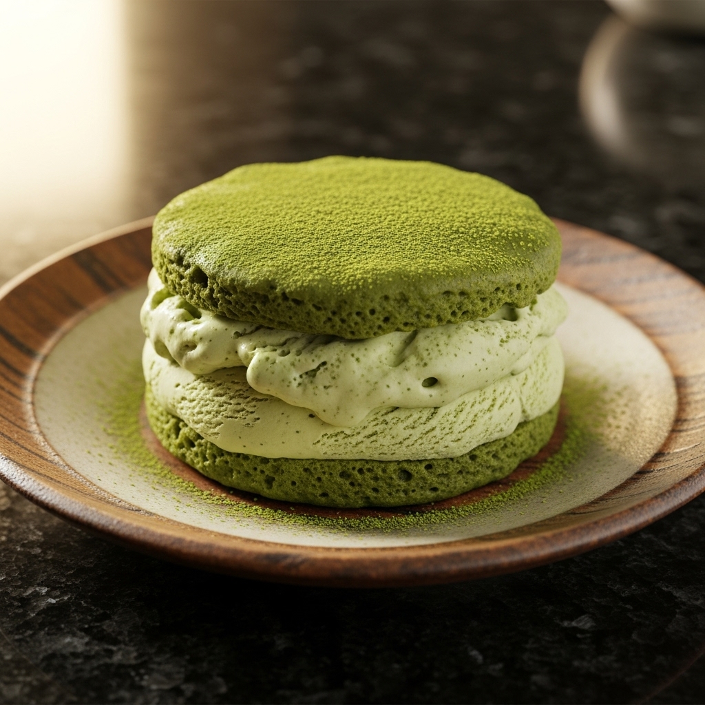 Keto Japanese Matcha Mochi Ice Cream Sandwich