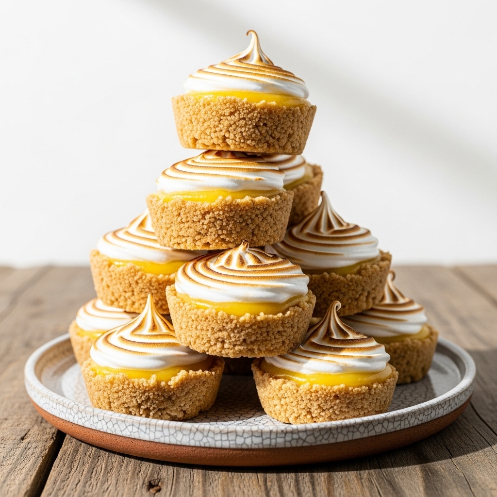Keto Lemon Meringue Tartlet Tower