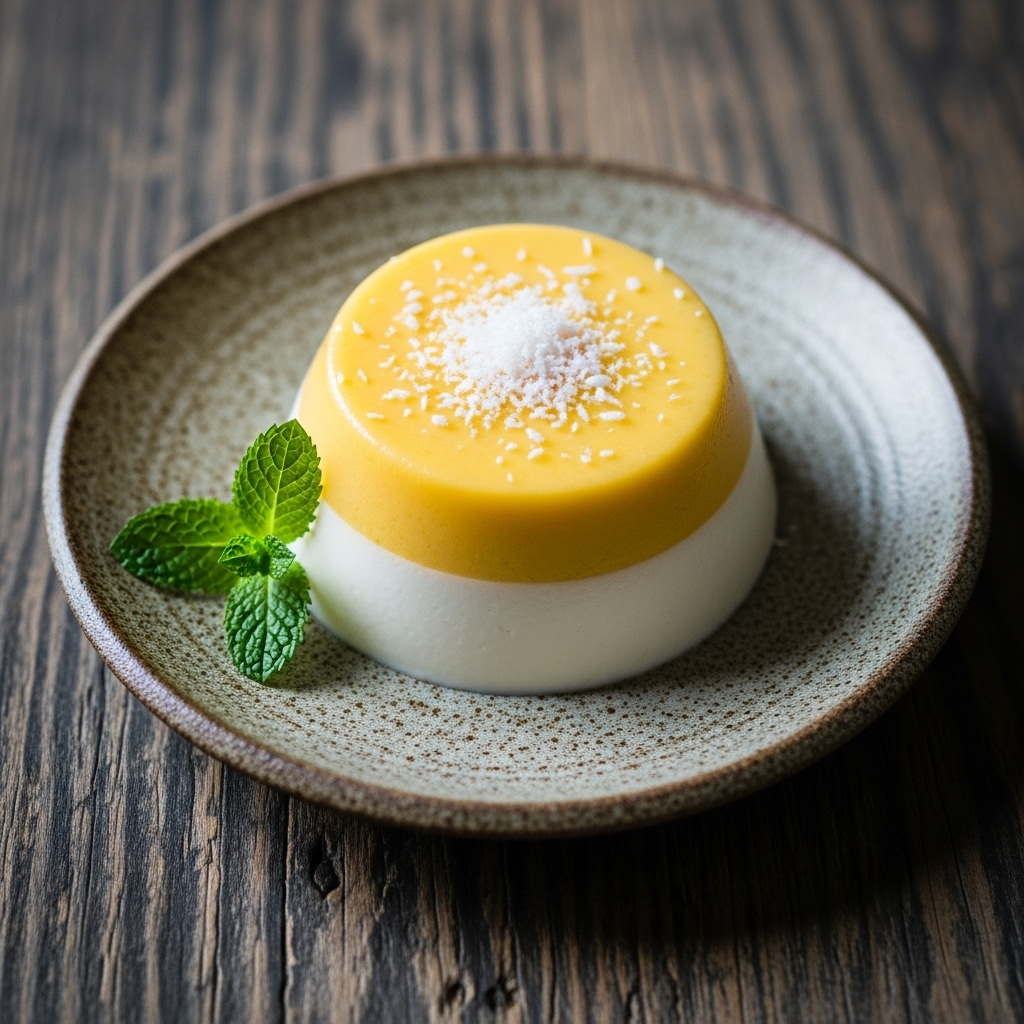 Keto Mango Coconut Panna Cotta