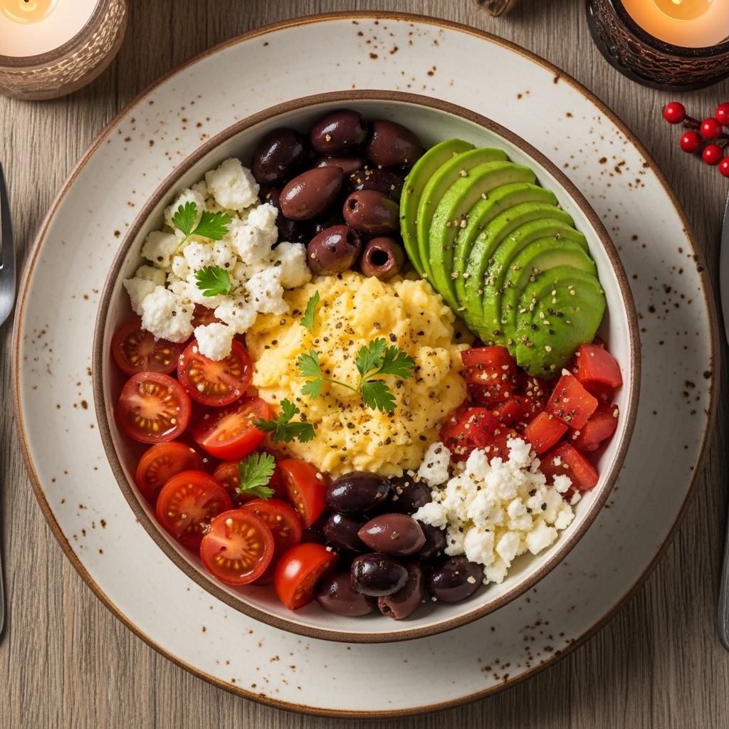 Keto Mediterranean Breakfast Bowl