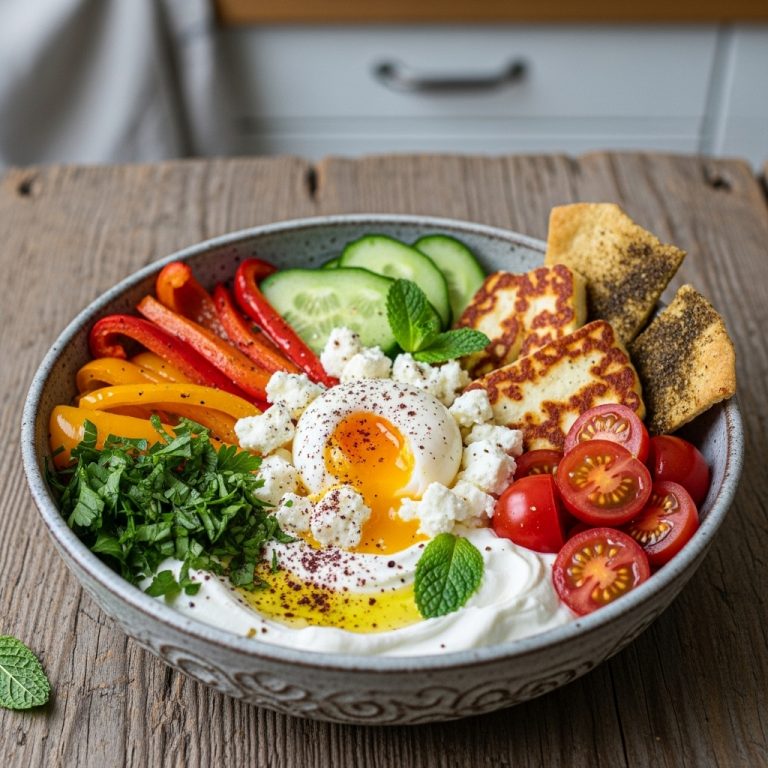 Keto Middle Eastern Sunrise Brunch Bowl