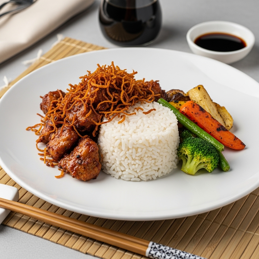 “Keto Nigerian Brunch Delight: Suya Spiced Chicken and Paleo Coconut Rice with Roasted Vegetables”