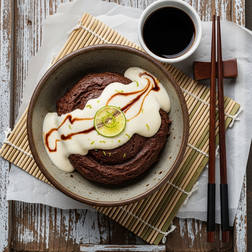 Keto Peruvian Chocolate Mousse with Coconut Lime Sauce