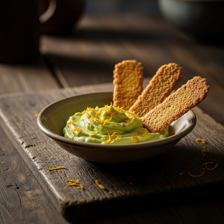 Keto Spanish Brunch Sweet: Avocado Mousse with Orange Zest and Almond Flour Wafers