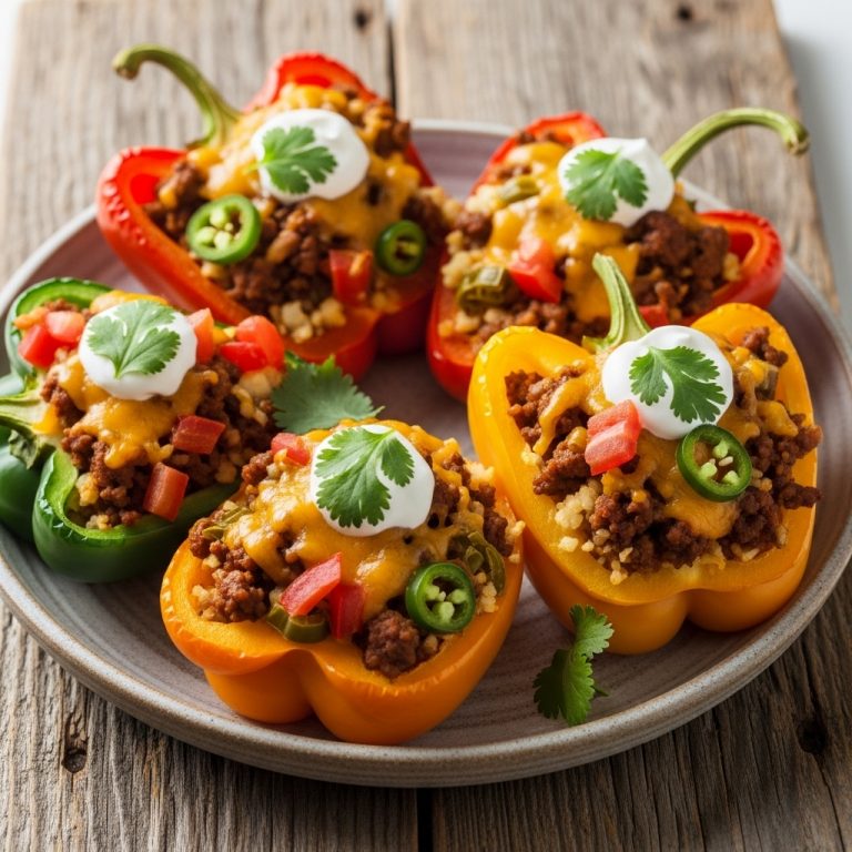 “Keto Tex-Mex Stuffed Bell Peppers: A Savory Sensation”