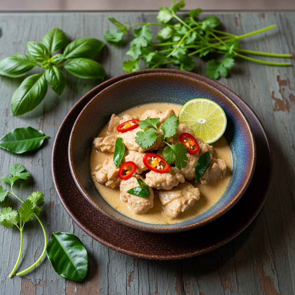 Keto Thai Coconut Chicken Bowl
