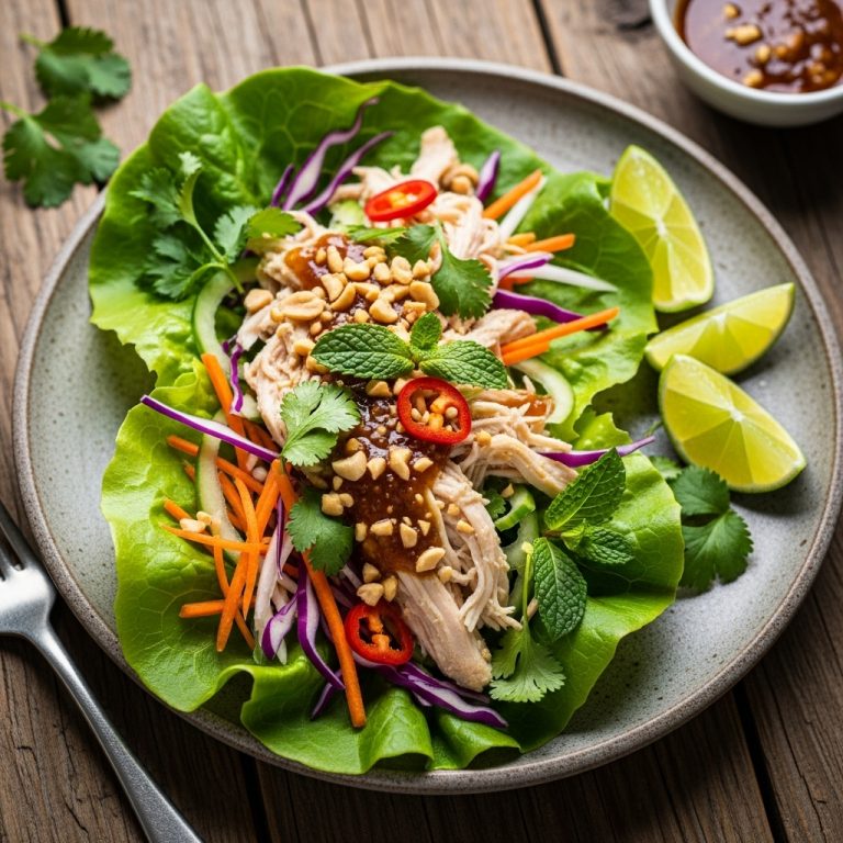 “Keto Vietnamese Chicken Salad Lettuce Wraps”