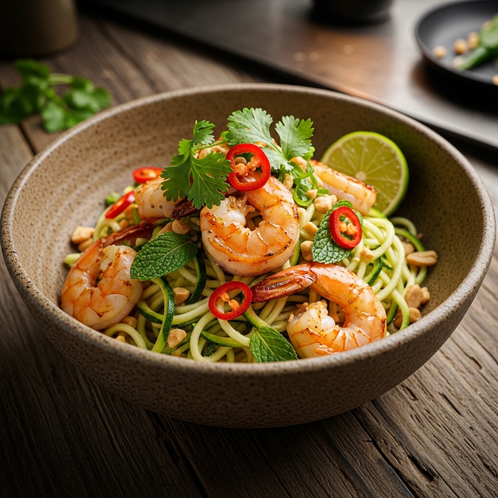 “Keto Vietnamese Shrimp & Coconut Noodle Bowl: A Savory Seafood Adventure”