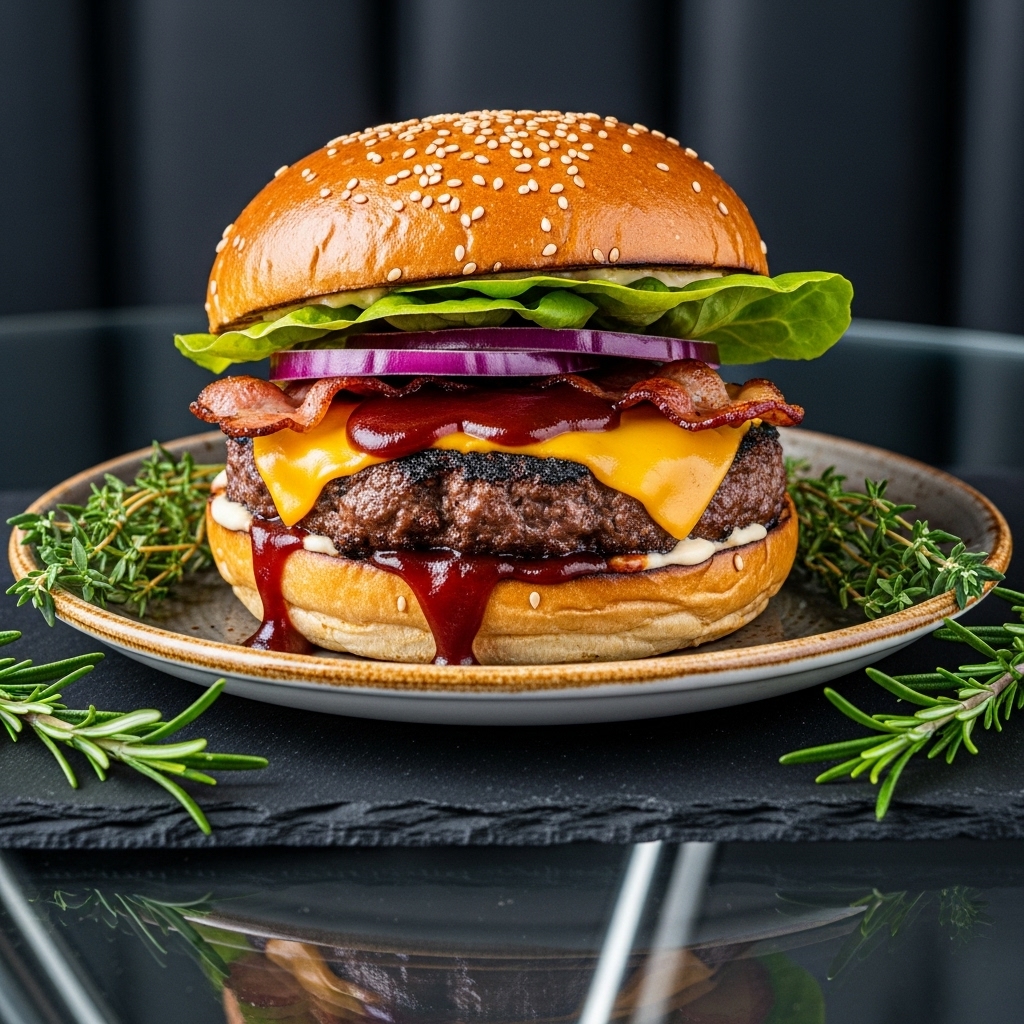 Kickin’ Kansas City BBQ Smokehouse Burger