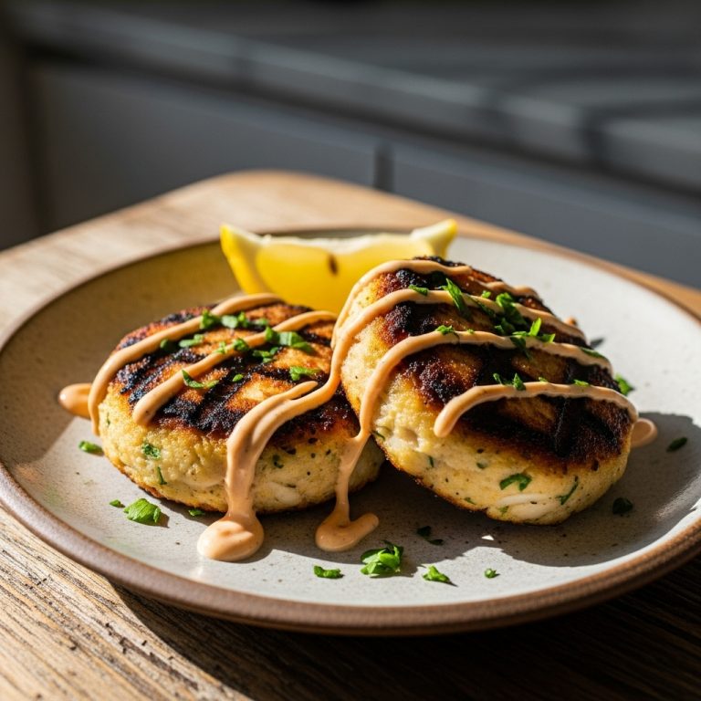 Kickin’ Krab Boil ‘Que – Grilled Crab Cakes with Smoky Aioli