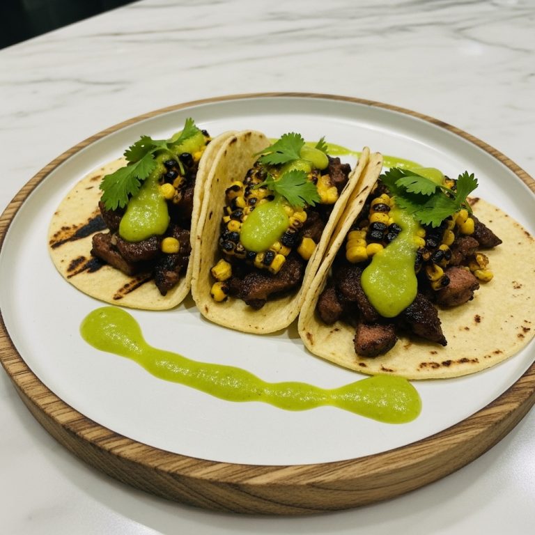 Kickoff BBQ Street Tacos with Smoky Tomatillo Salsa