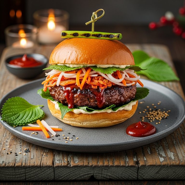 Korean BBQ Burger Fusion