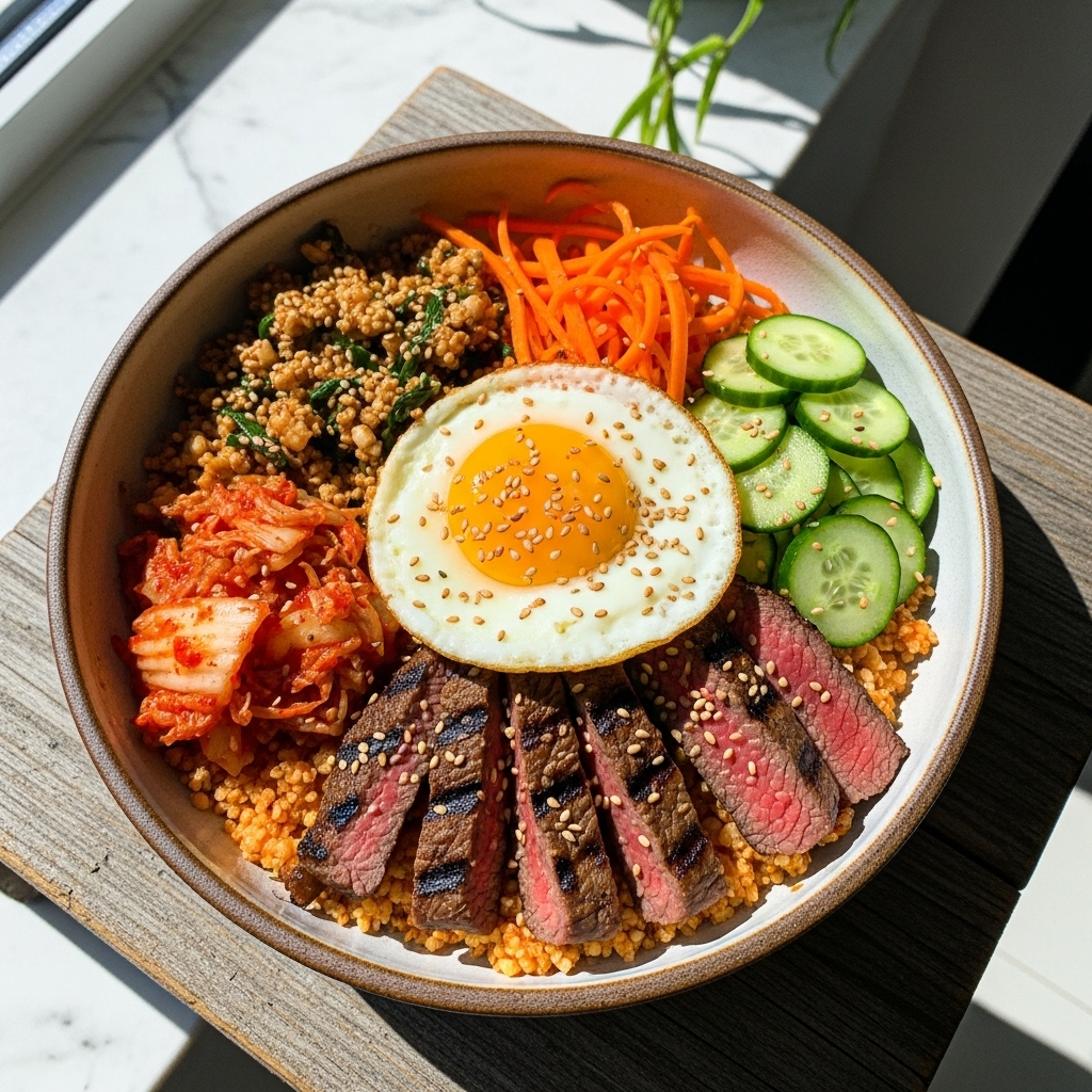 Korean BBQ Paleo Cauliflower Rice Bowl