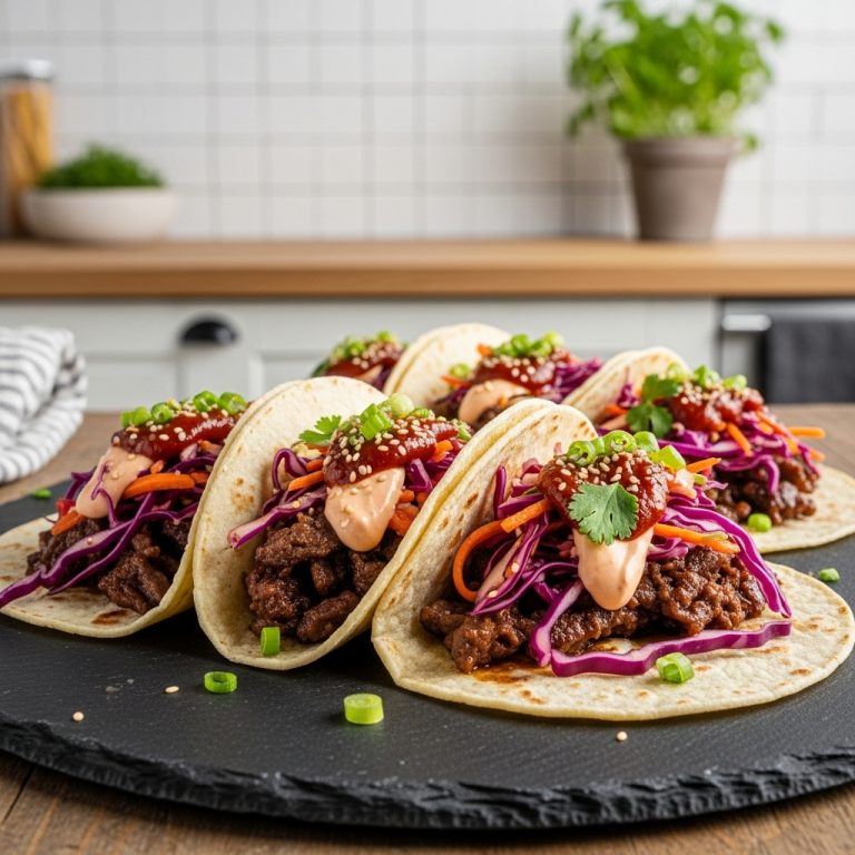 Korean BBQ Tacos with Spicy Slaw