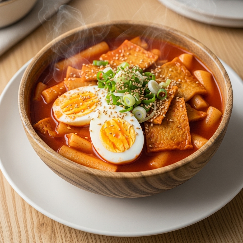 Korean Gluten-Free Rice Cake Soup (Tteokbokki Soup)