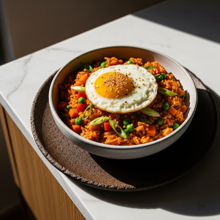 Korean Vegetarian Kimchi Rice Bowl (Kimchi Bokkeum Rice) – A Delightful, Healthy & Flavorful Vegetarian Meal