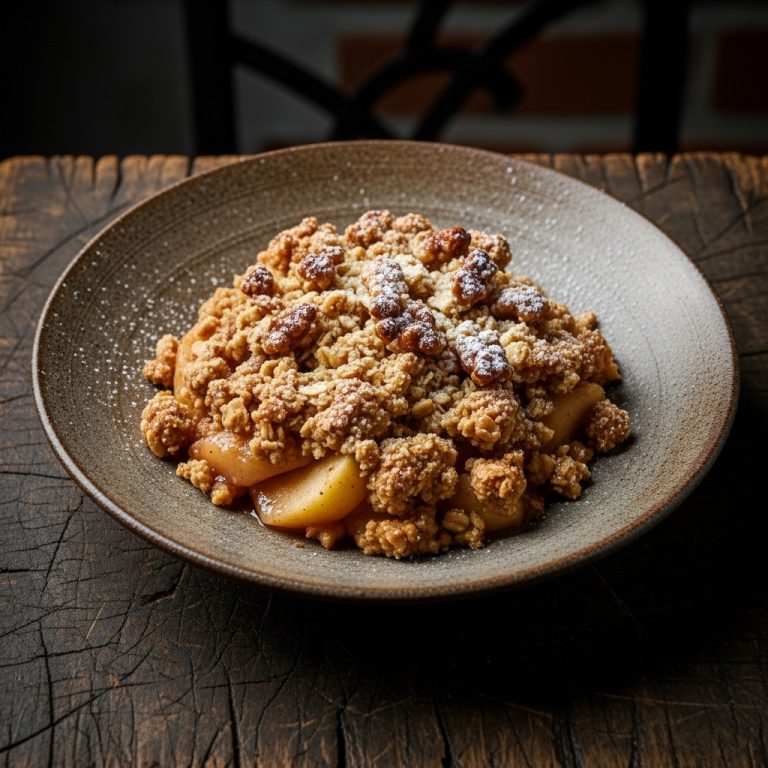 “La Delicia de la Manzana: Vegetarian Spanish Apple Crumble”