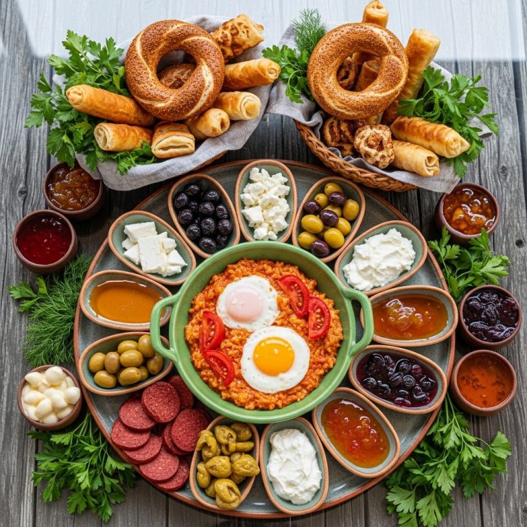 “Lavish Turkish Breakfast Extravaganza: A Symphony of Textures and Flavors”