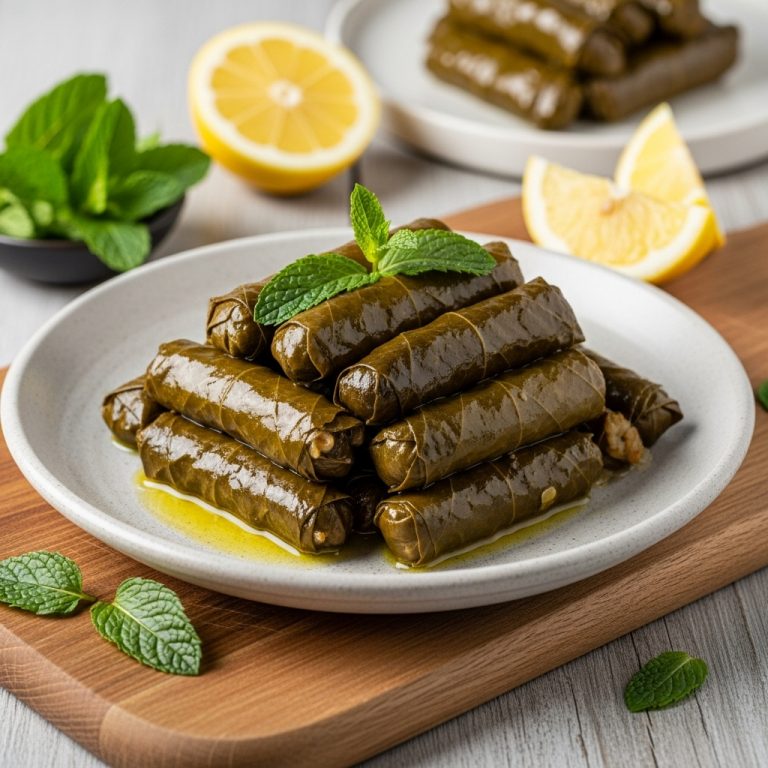 Lebanese Stuffed Grape Leaves (Warak Enab) – Vegan Delight