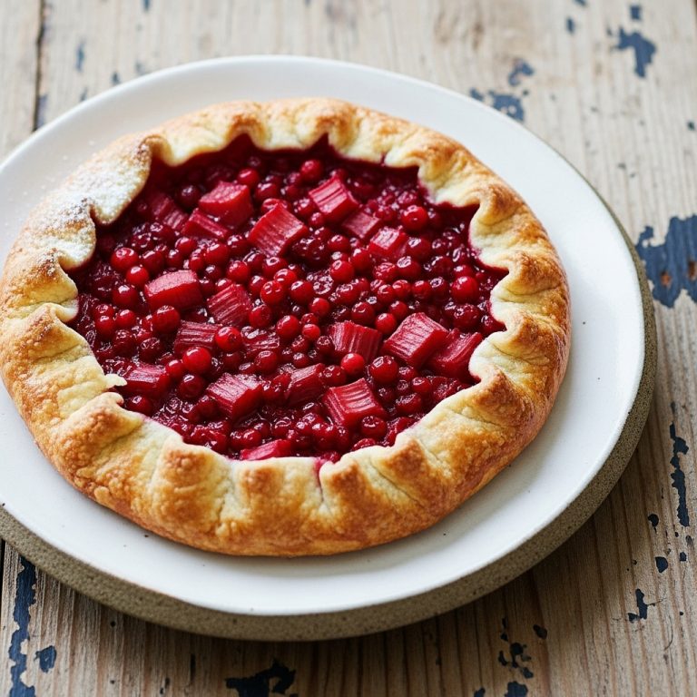 Lingonberry-Rhubarb Compote Tart
