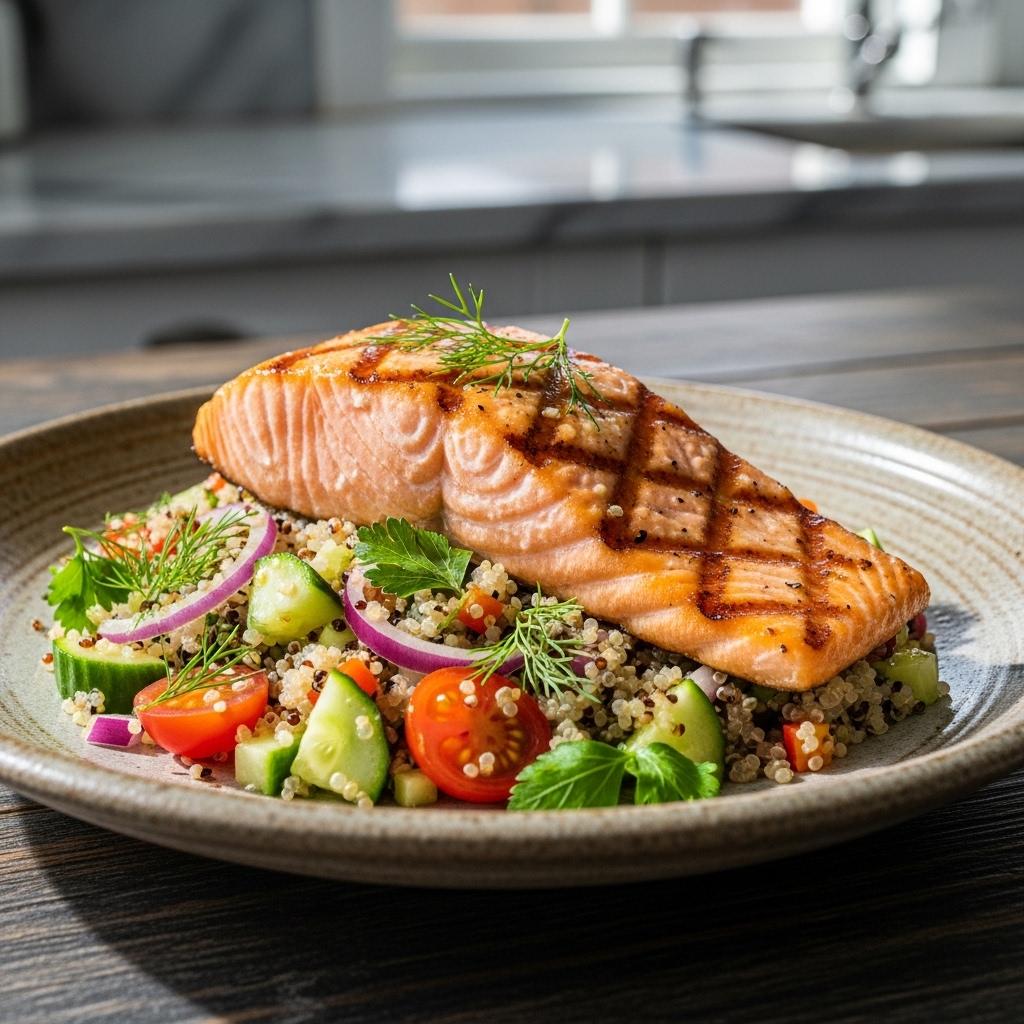 Luminous Grilled Salmon & Quinoa Salad