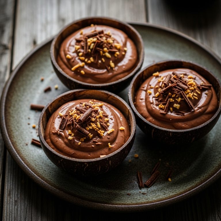 Luscious Chocolate Mousse Coconut Cups