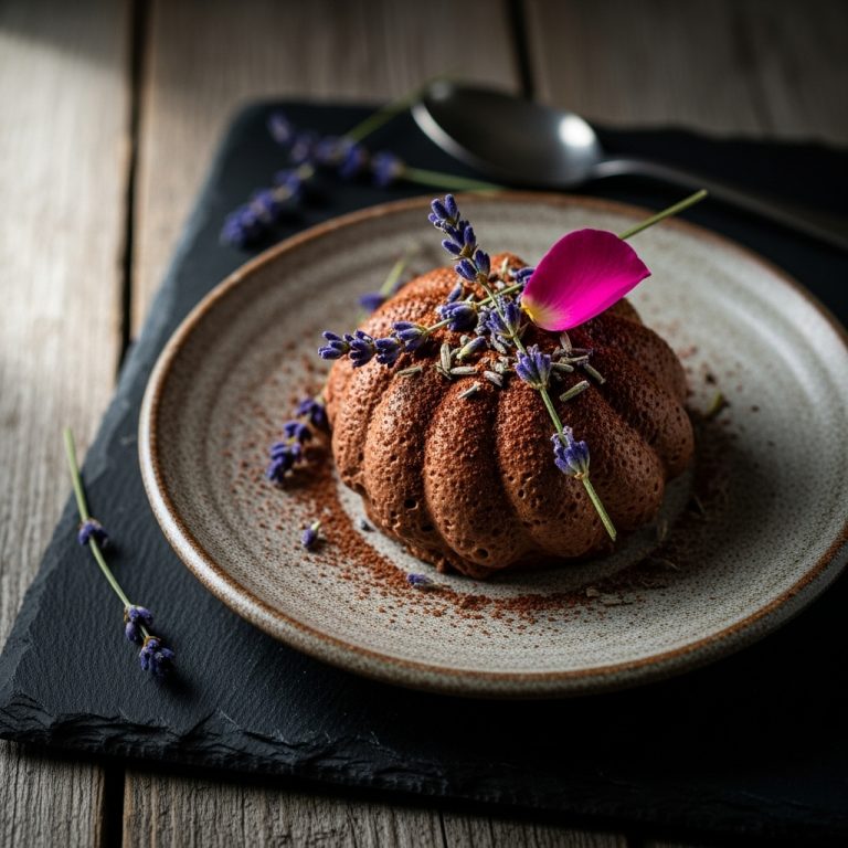 Luscious Lavender and Rosewater Chocolate Mousse