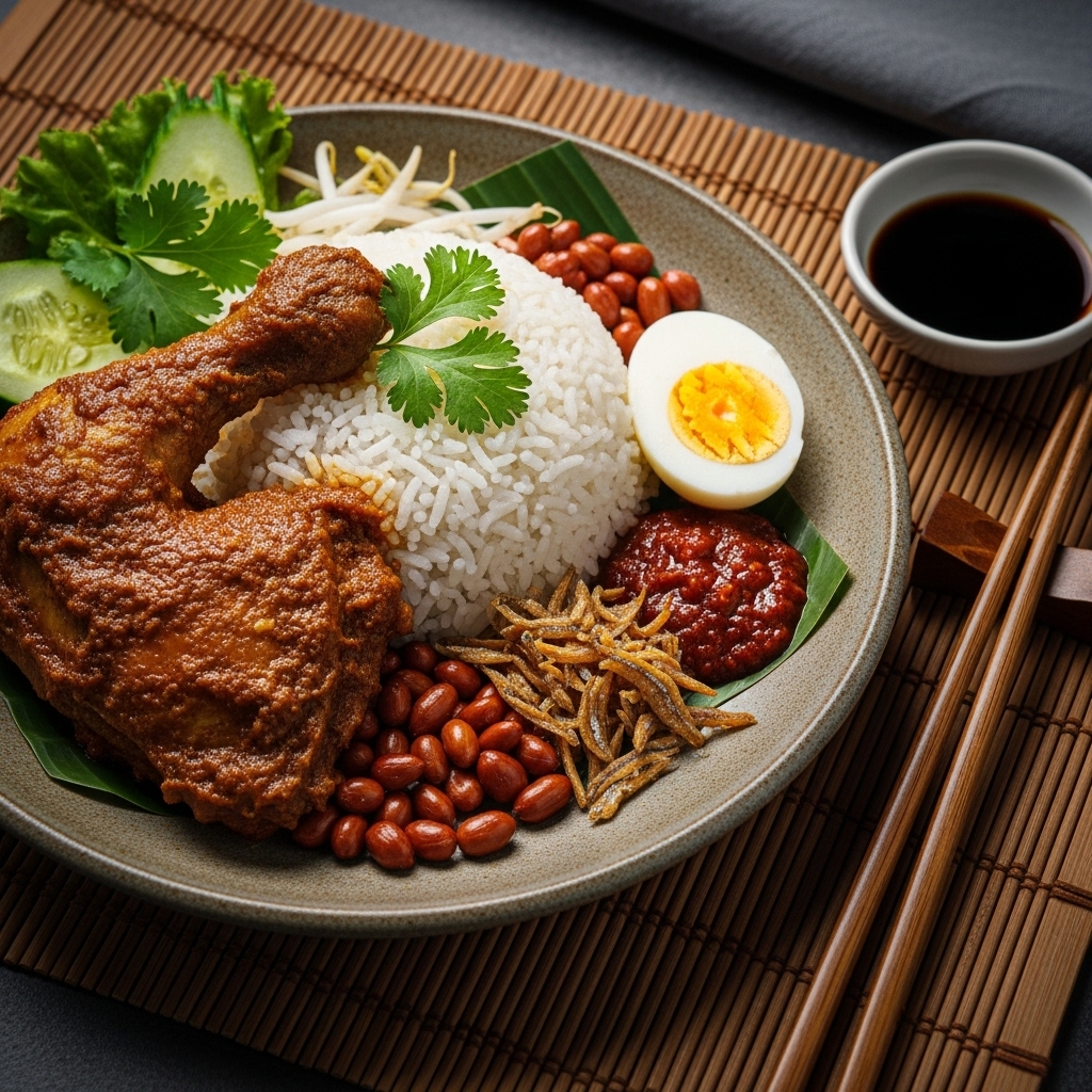 Malaysian Chicken Rendang with Gluten-Free Nasi Lemak – A Delightful Fusion Experience