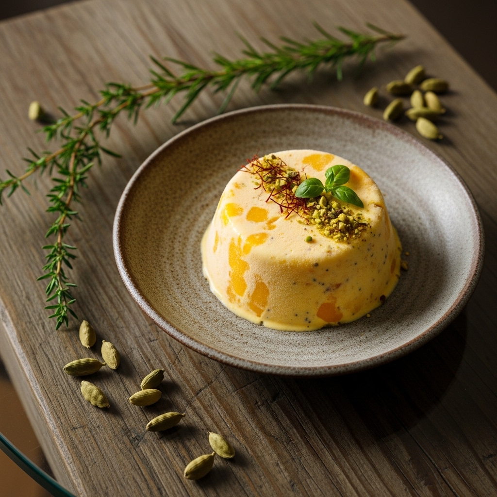 Mango-Cardamom Frozen Delight