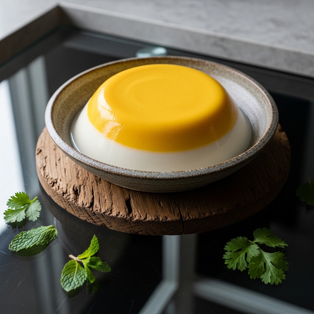 Mango Coconut Cloud Pudding