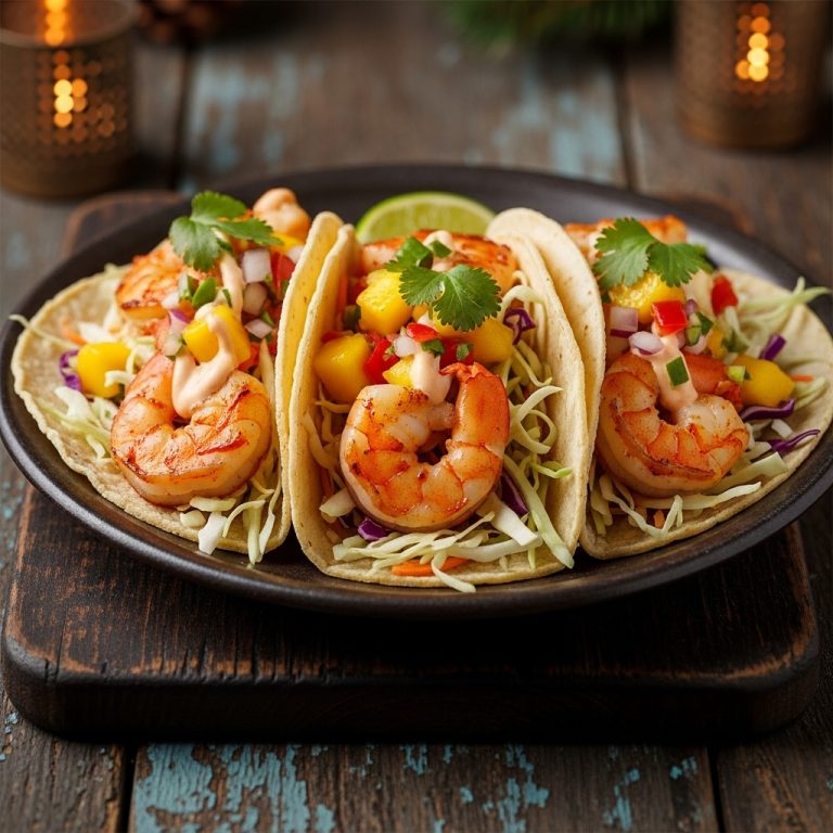 “Mango Habanero Shrimp Tacos”