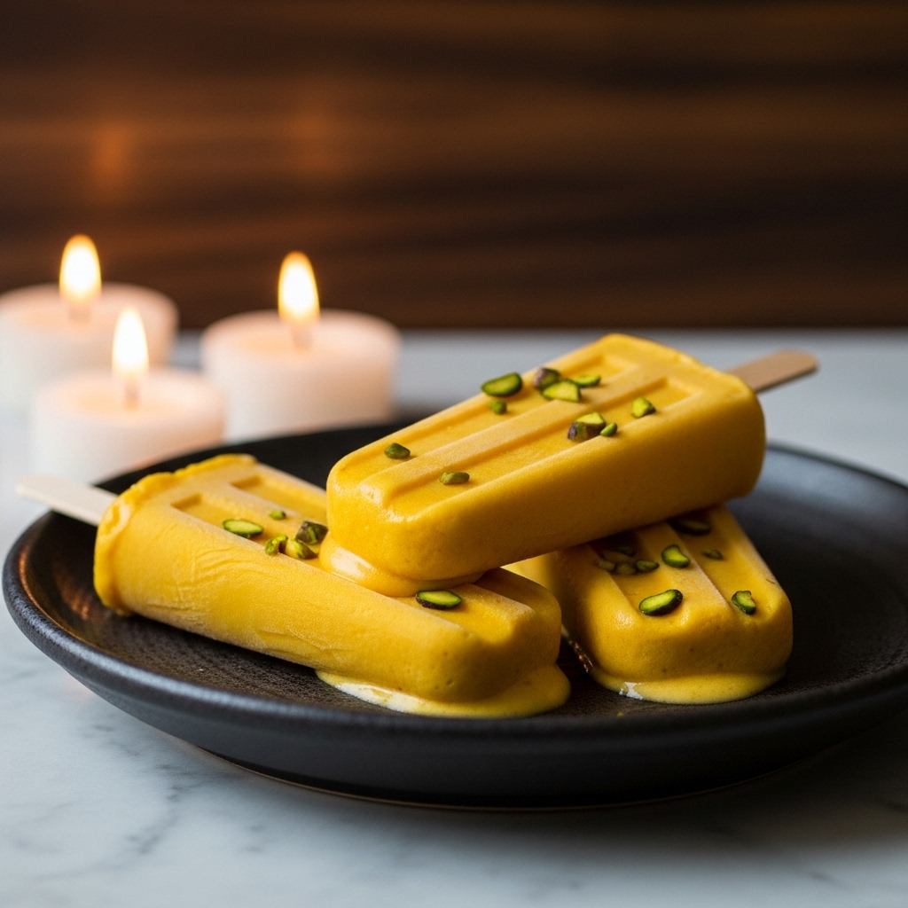 Mango Kulfi Popsicles