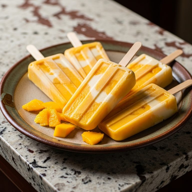 Mango Lassi Popsicles