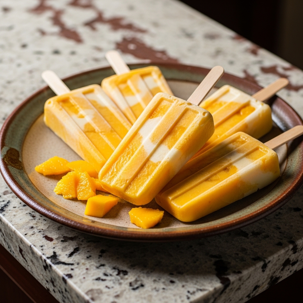 Mango Lassi Popsicles