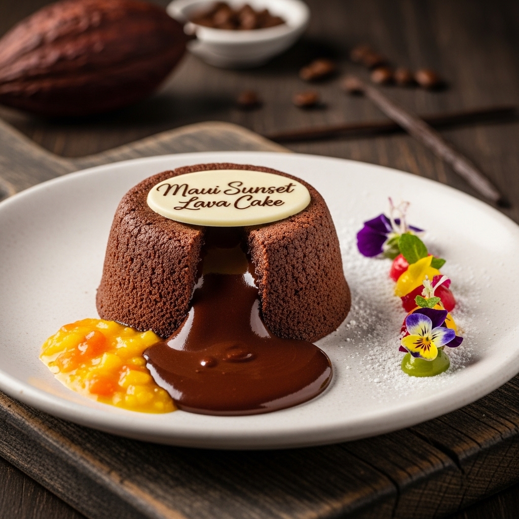 Maui Sunset Lava Cake