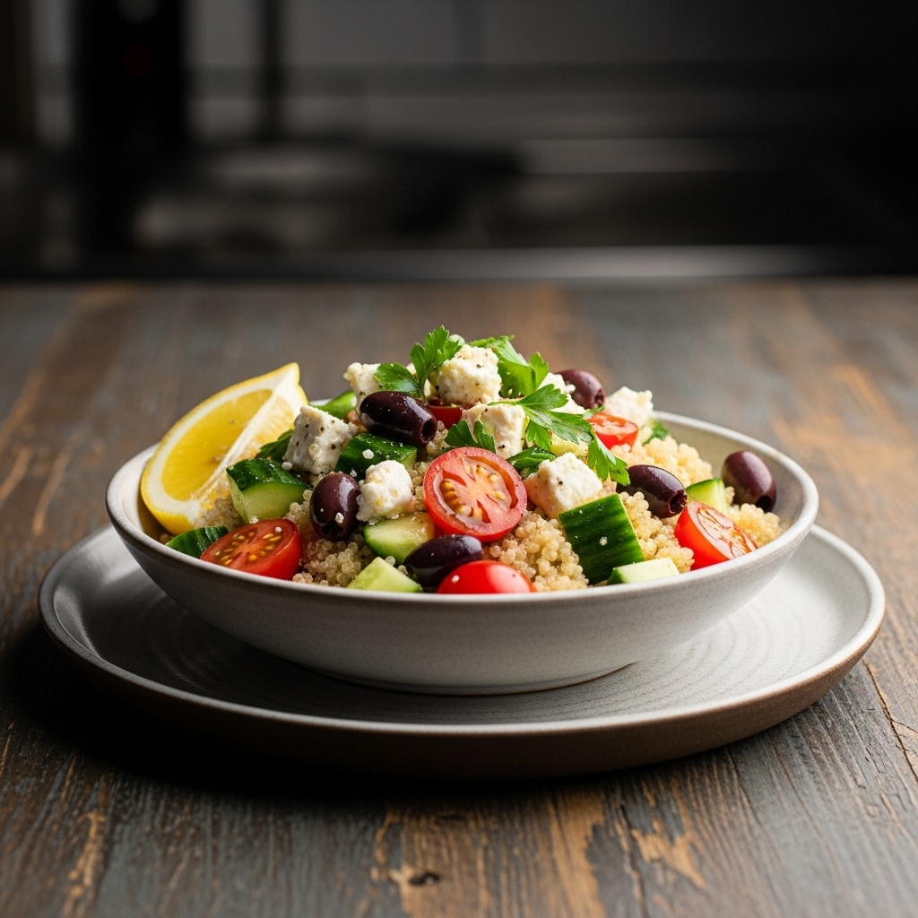 Mediterranean Breakfast Quinoa Bowl