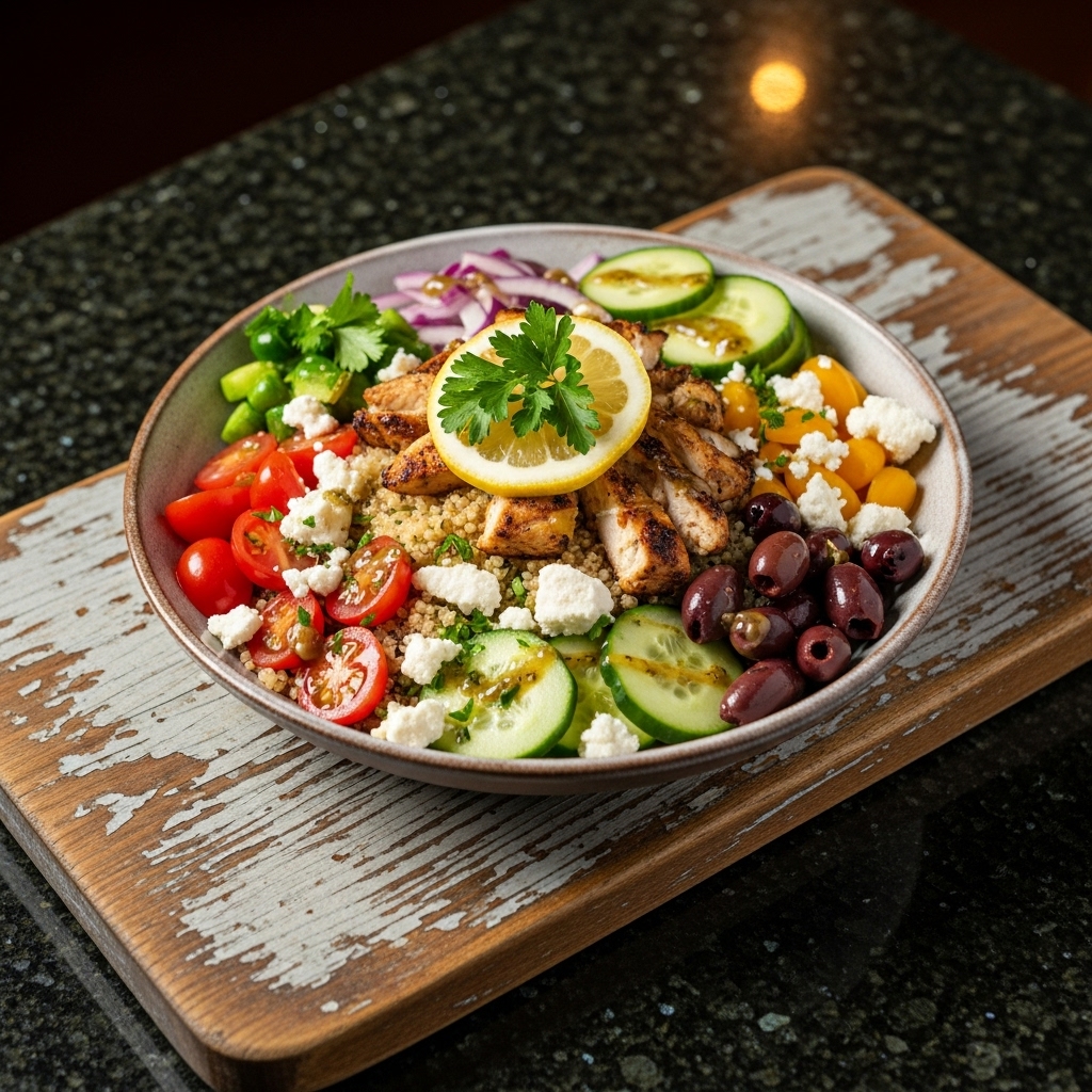 Mediterranean Chicken Quinoa Power Bowl