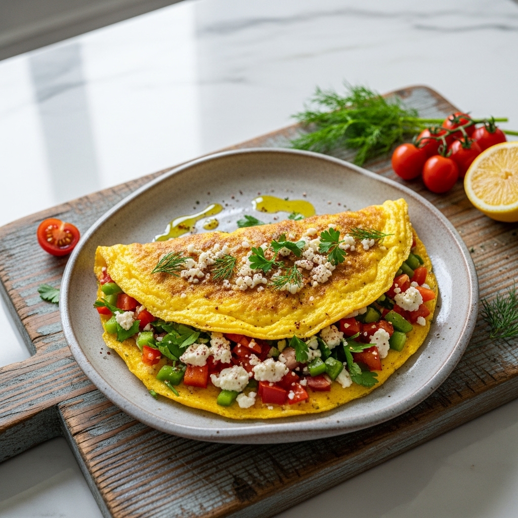 “Mediterranean-Inspired Persian Breakfast Omelette”