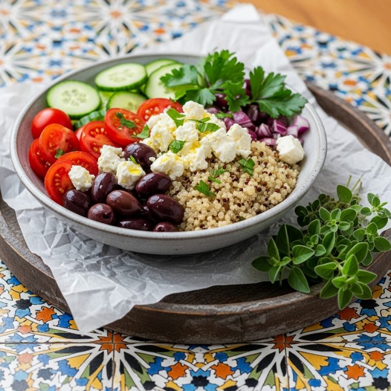 Mediterranean Keto Brunch Quinoa Bowl