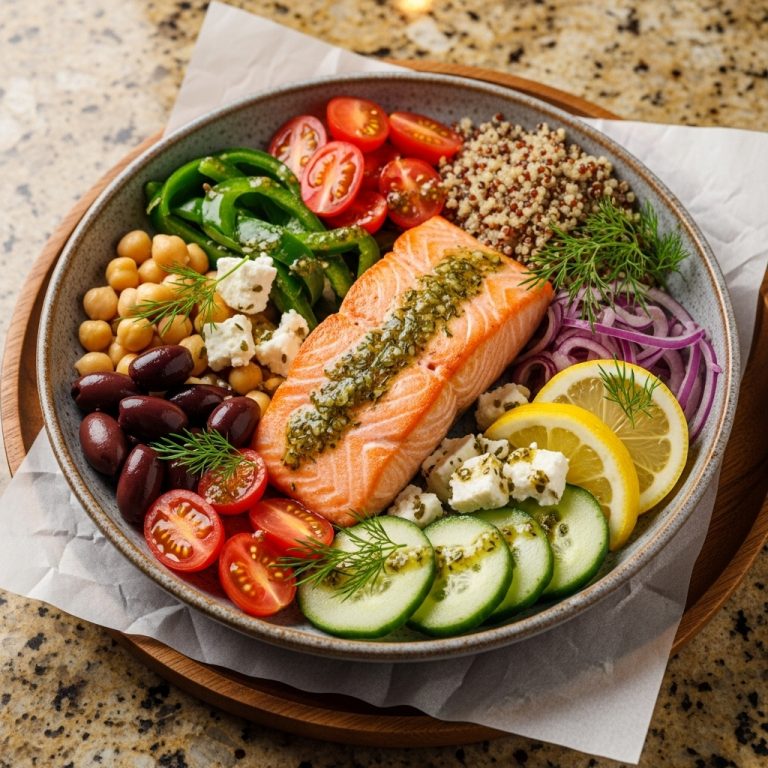 Mediterranean Protein-Packed Salmon Bowl