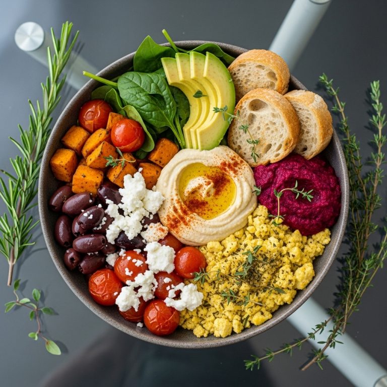 “Mediterranean Vegan Australian Breakfast Bowl: A Delightful Twist on the Classics”