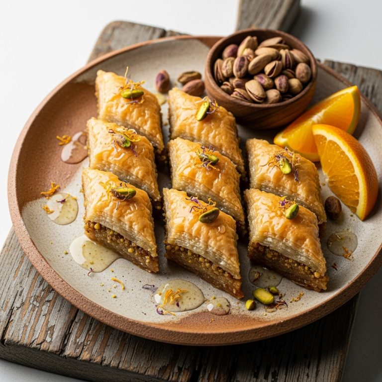 Mediterranean Vegan Baklava Delight with Orange Blossom Syrup