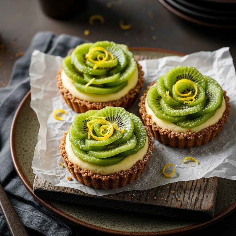 Melt-in-Your-Mouth Gluten-Free Kiwi Lemon Cheesecake Tartlets