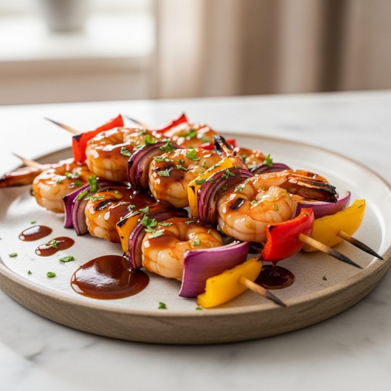 Memphis BBQ Carnival Shrimp Skewers with Tennessee Whiskey Glaze