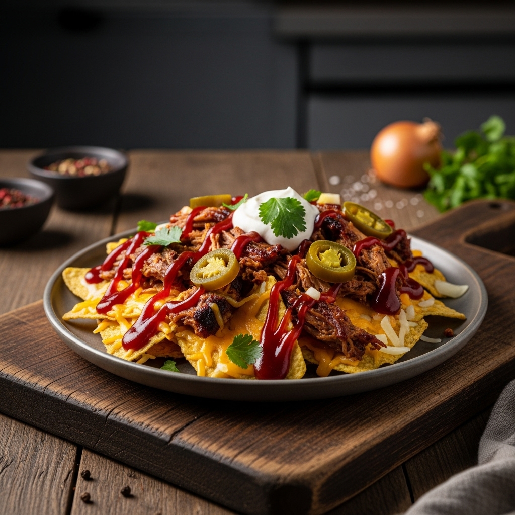 Memphis BBQ Pulled Pork Nachos